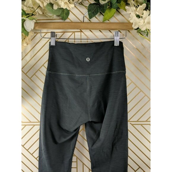 Lululemon Womens Wunder Heather Gray Grey Leggings Pants High Waisted size 4 - Picture 7 of 8